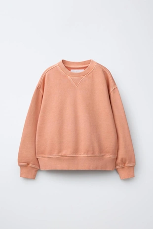 Однотонная толстовка из крашеной ткани- Заказать в России