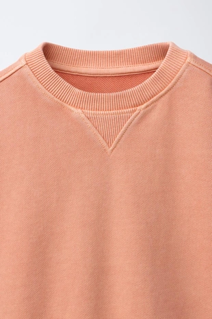 Однотонная толстовка из крашеной ткани- Заказать в России