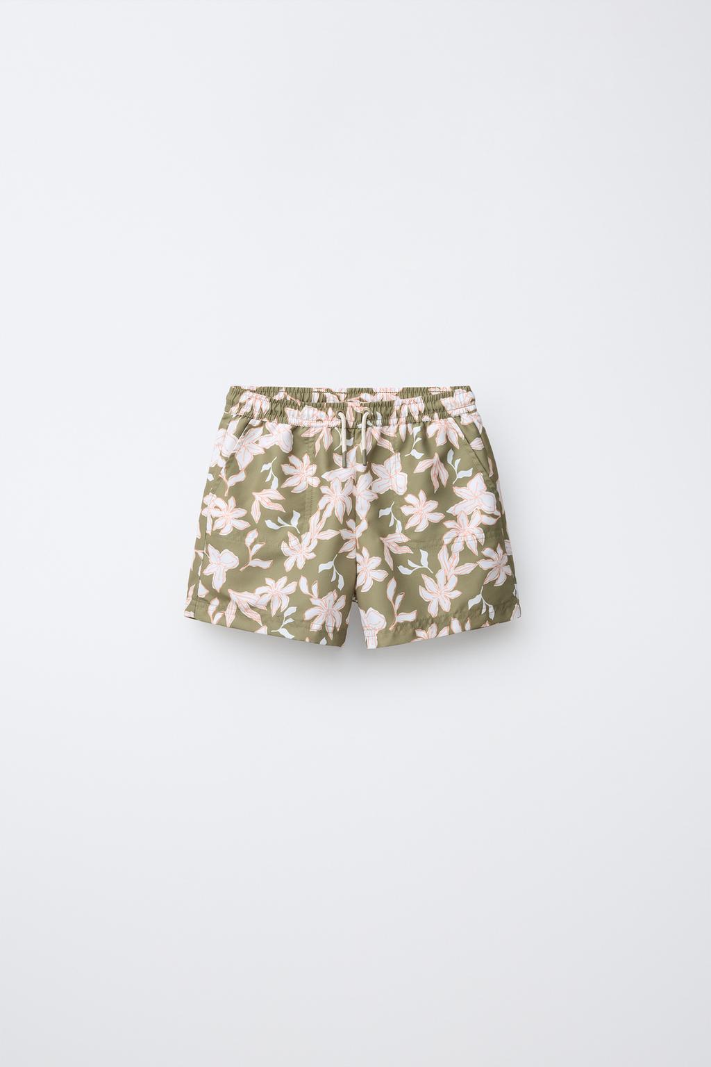 6-14 ЛЕТ/ПЛАВКИ-БЕРМУДЫ С ЦВЕТОЧНЫМ ПРИНТОМ