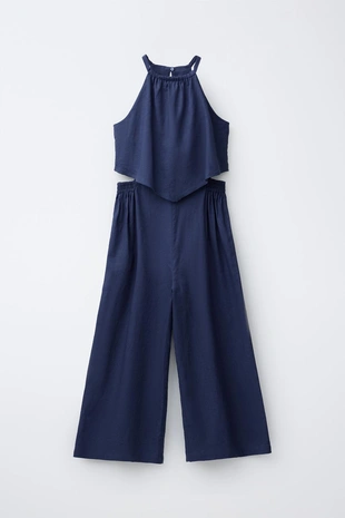 Длинный комбинезон из льна- Заказать в России