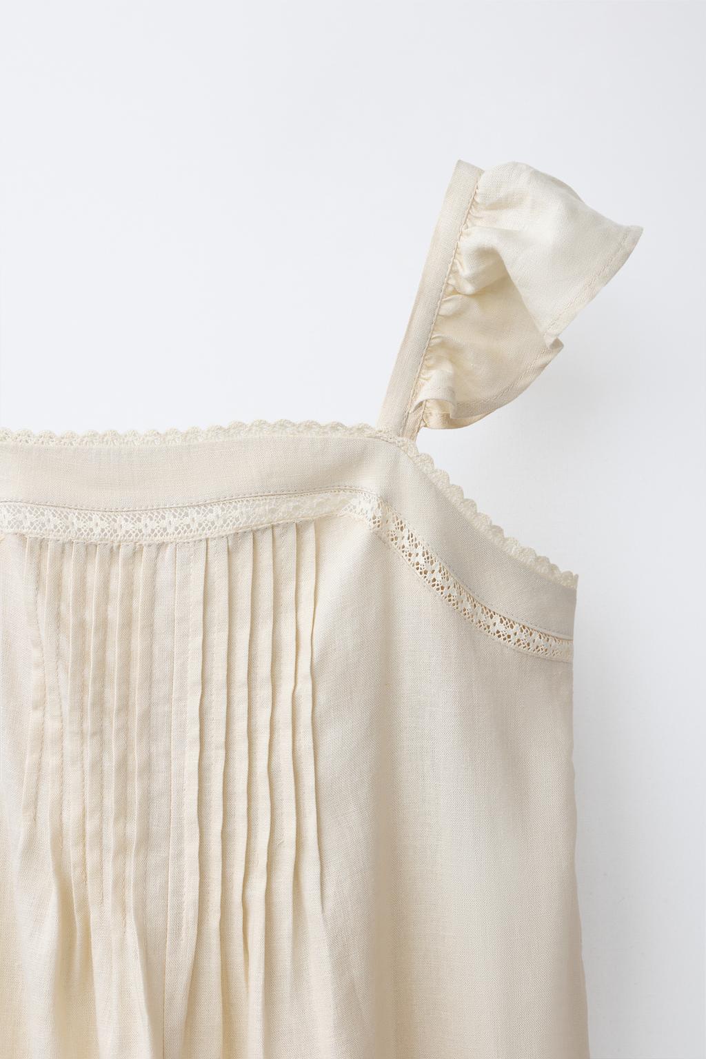 ДЛИННЫЙ КОМБИНЕЗОН ИЗ ЛЬНА С КРУЖЕВОМ