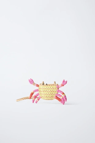 Сумка-краб из рафии- Заказать в России