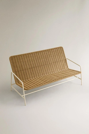 Тканевая наружная скамейка с спинкой- Заказать в России