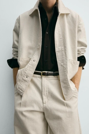 Чины в тонкую полоску Relaxed Fit- Заказать в России