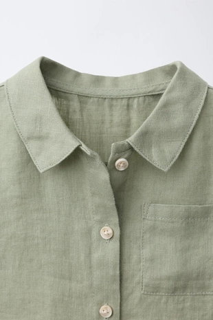 Рубашка из 100% льна- Заказать в России