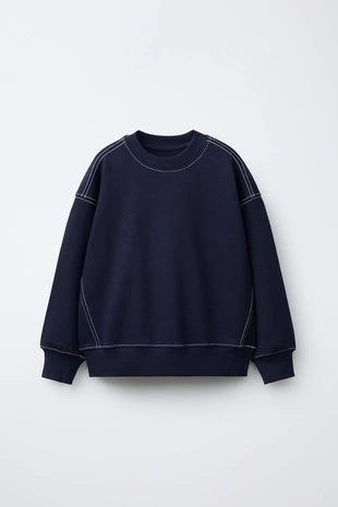 Комплект из толстовки и брюк из футера с отстрочкой- Заказать в России