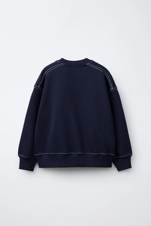 Комплект из толстовки и брюк из футера с отстрочкой- Заказать в России