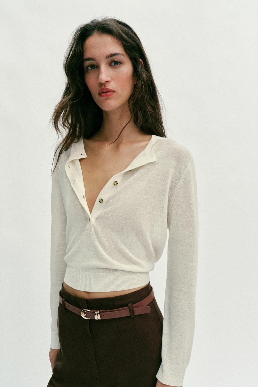 БРЮКИ С ВЫСОКОЙ ПОСАДКОЙ И РЕМНЕМ