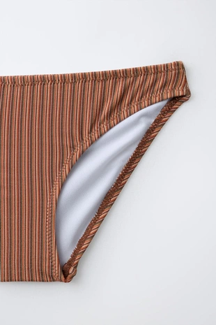 6-14 лет/ асимметричное бикини в полоску с блеском- Заказать в России