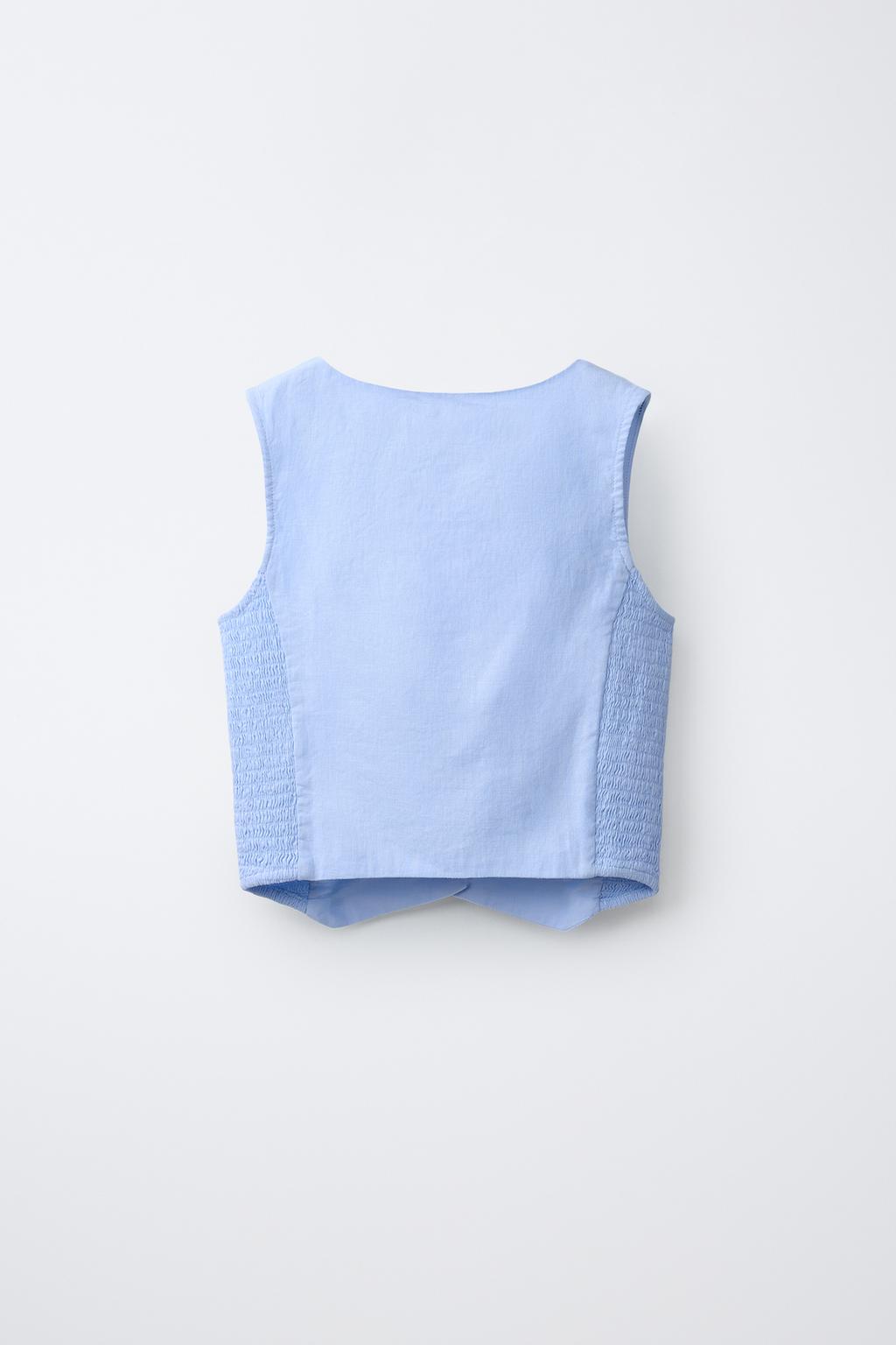 ЖИЛЕТ В РУБЧИК ИЗО ЛЬНА