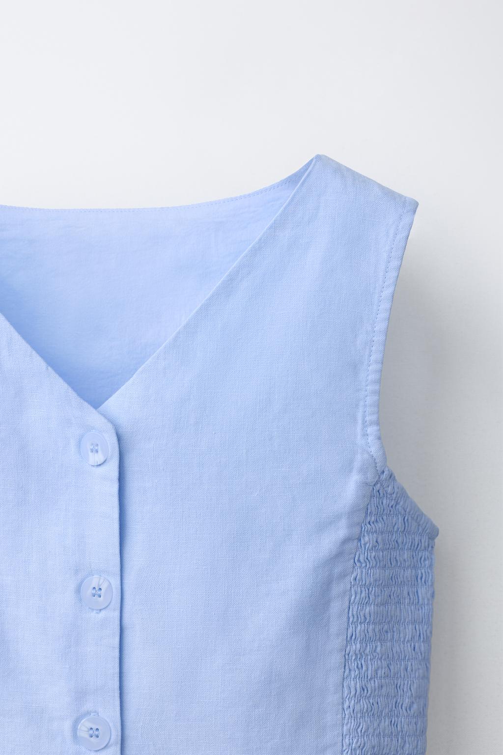 ЖИЛЕТ В РУБЧИК ИЗО ЛЬНА