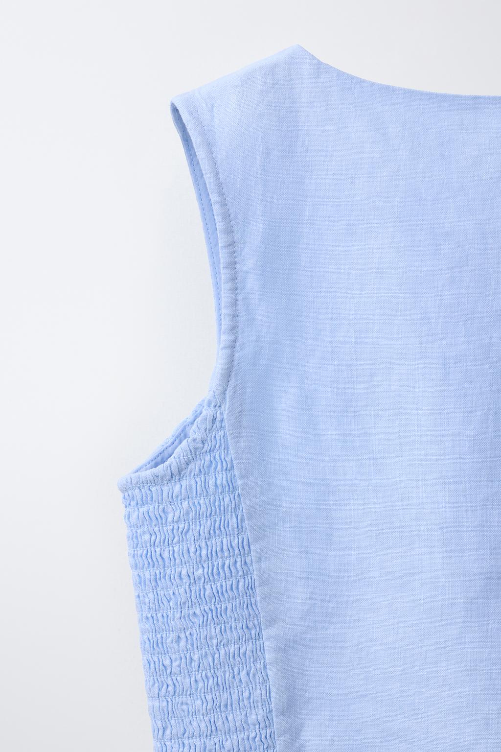 ЖИЛЕТ В РУБЧИК ИЗО ЛЬНА