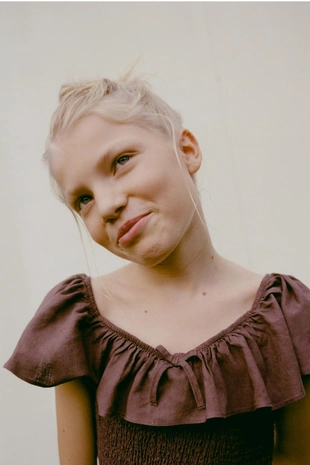 Футболка из льна с узором «соты»- Заказать в России