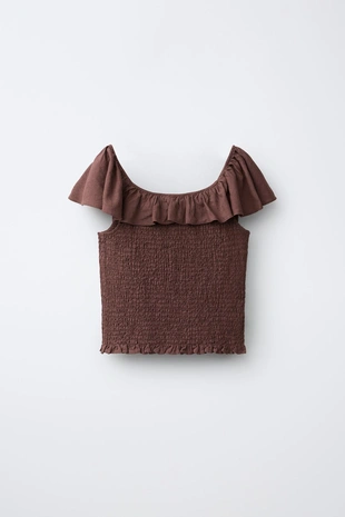 Футболка из льна с узором «соты»- Заказать в России