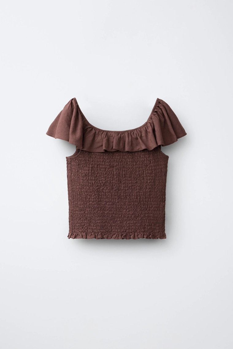 Топ смокинг из льна