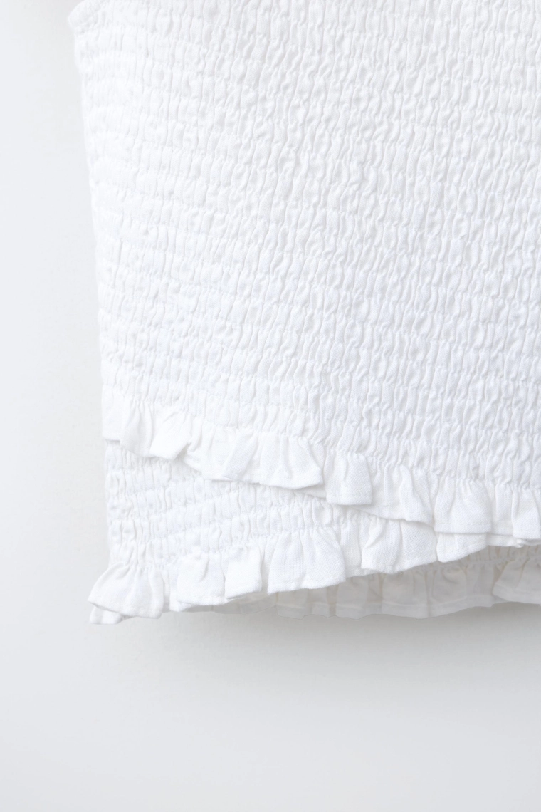 Топ из смешанного льна с утяжкой