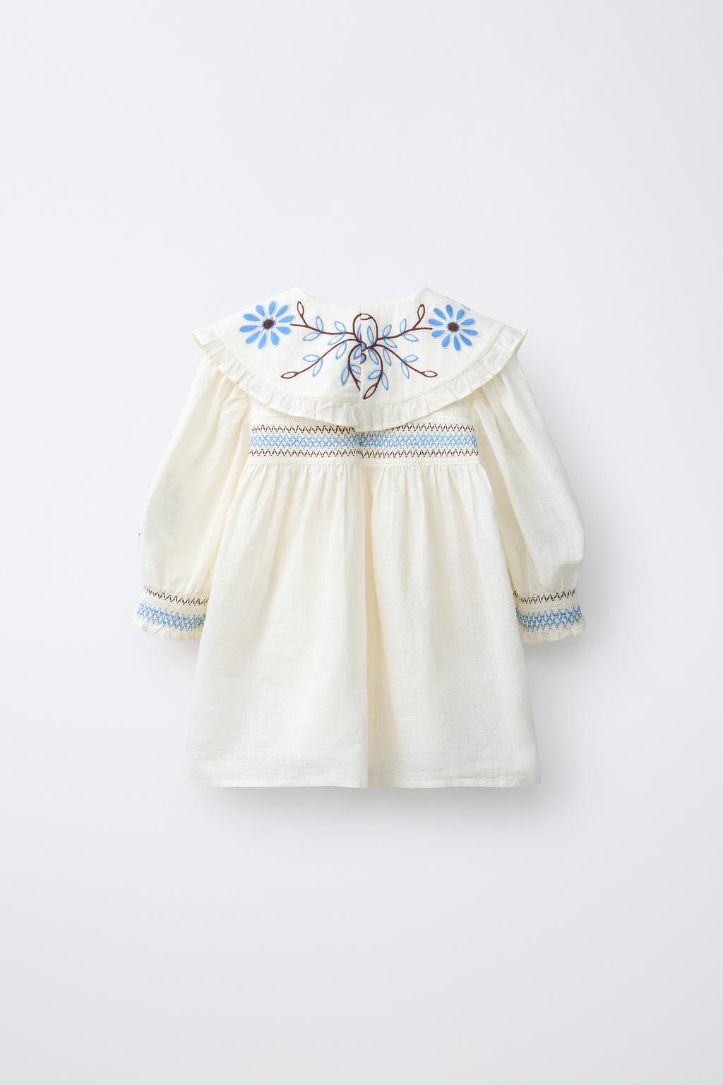 РУБАШКА С ОТЛОЖНЫМ ВОРОТНИКОМ И ВЫШИВКОЙ