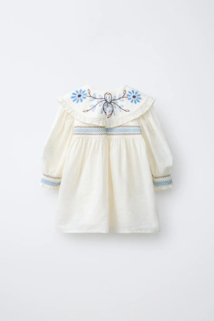 Рубашка с отложным воротником и вышивкой- Заказать в России