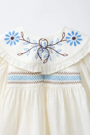 Рубашка с отложным воротником и вышивкой- Заказать в России