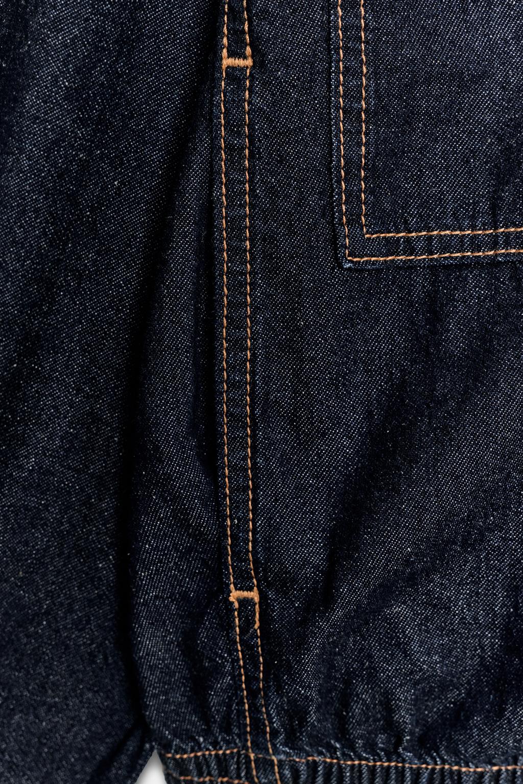 ДЖИНСОВЫЙ БОМБЕР Z1975 С ВОРОТНИКОМ-СТОЙКОЙ