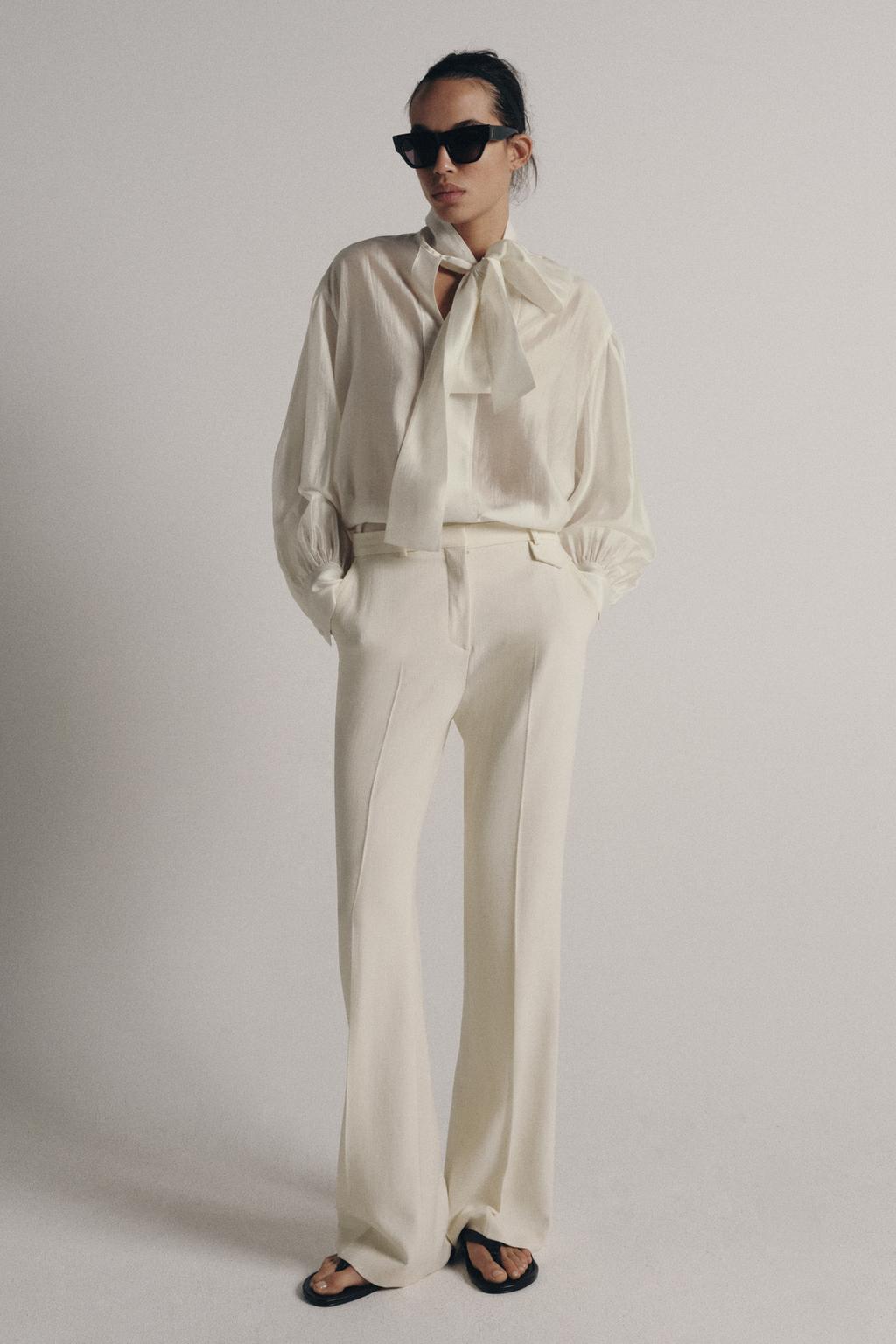 АТЛАСНАЯ РУБАШКА С ЗАВЯЗКАМИ — ZW COLLECTION