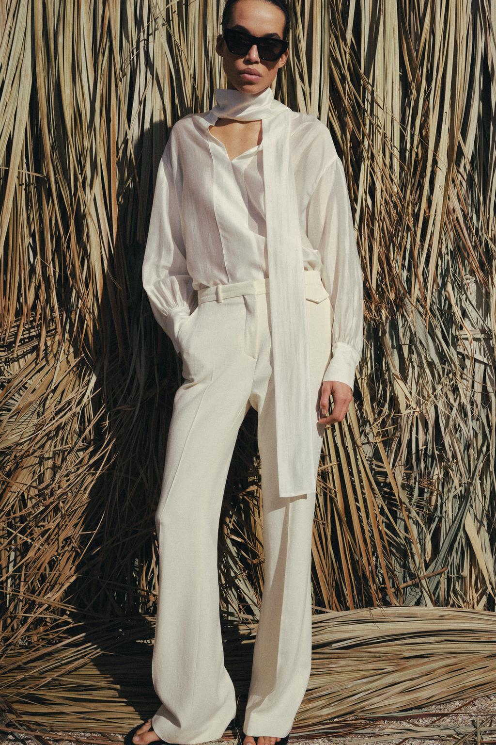 АТЛАСНАЯ РУБАШКА С ЗАВЯЗКАМИ — ZW COLLECTION