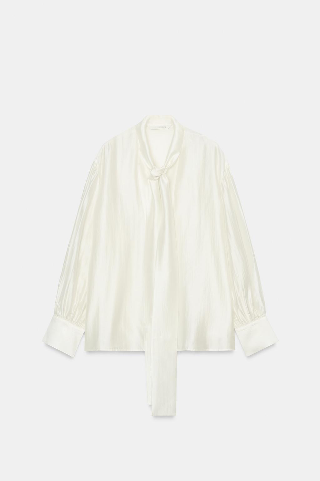 АТЛАСНАЯ РУБАШКА С ЗАВЯЗКАМИ — ZW COLLECTION