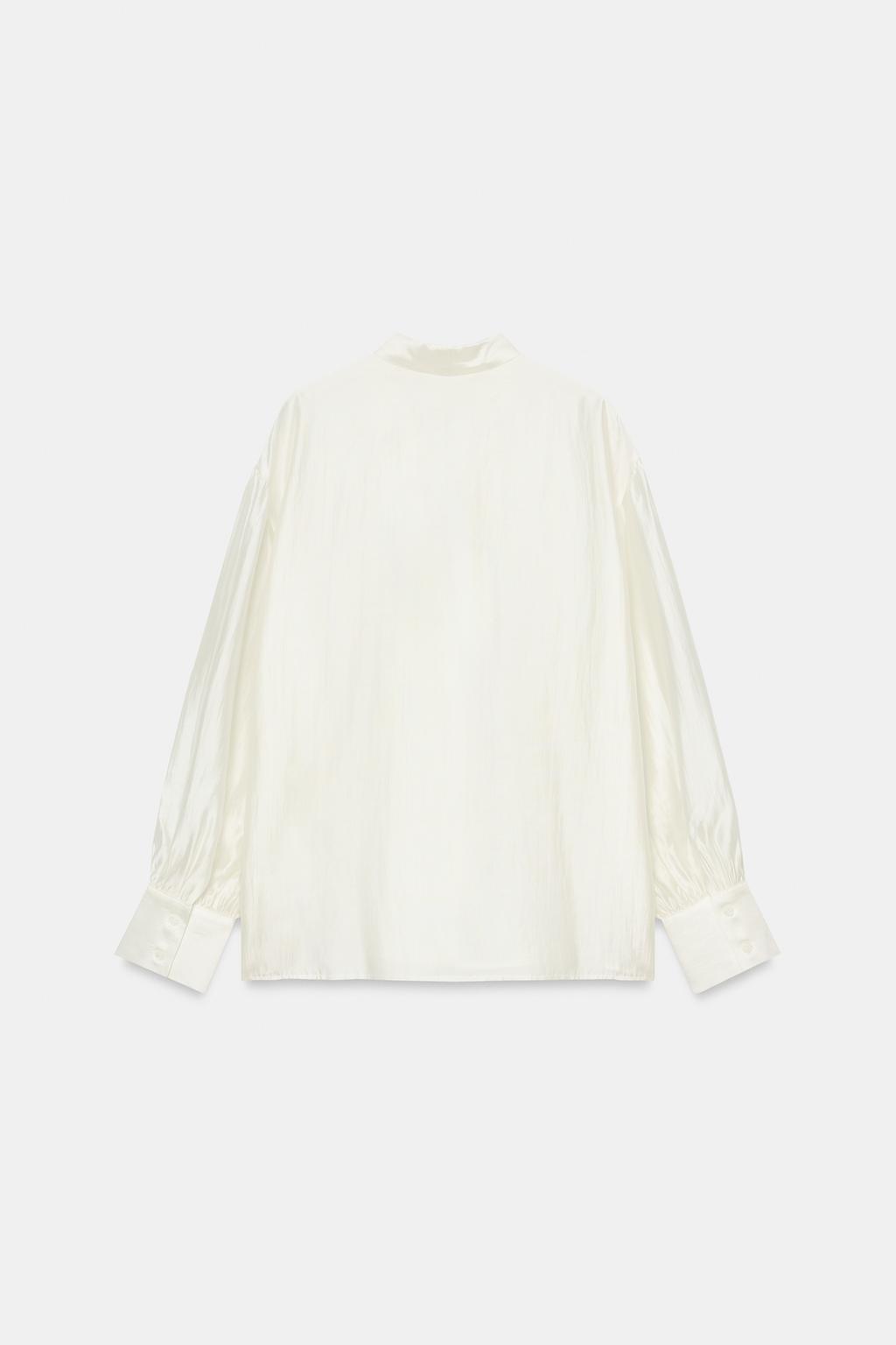 АТЛАСНАЯ РУБАШКА С ЗАВЯЗКАМИ — ZW COLLECTION