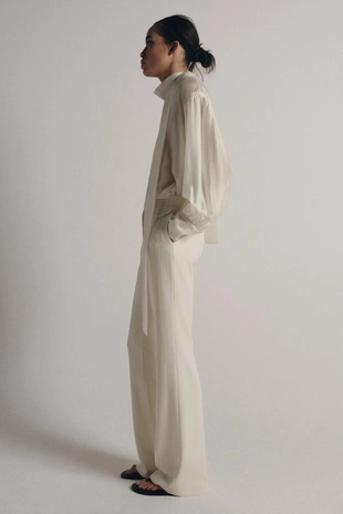 Атласная рубашка с завязками — Zw Collection- Заказать в России