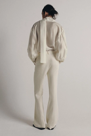 Атласная рубашка с завязками — Zw Collection- Заказать в России