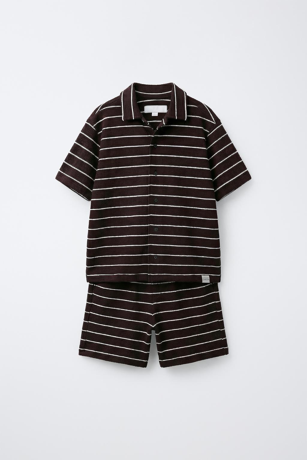 КОМПЛЕКТ ИЗ РУБАШКИ И ШОРТОВ В ПОЛОСКУ