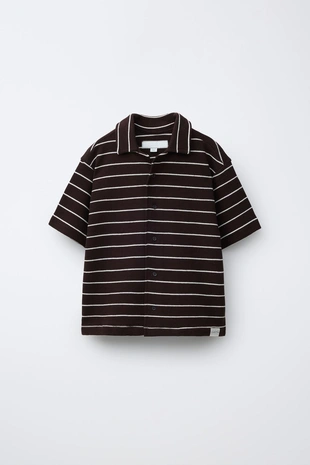 Комплект из рубашки и шортов в полоску- Заказать в России