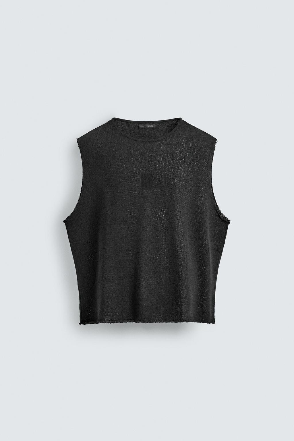 ТРИКОТАЖНЫЙ ТОП БЕЗ РУКАВОВ