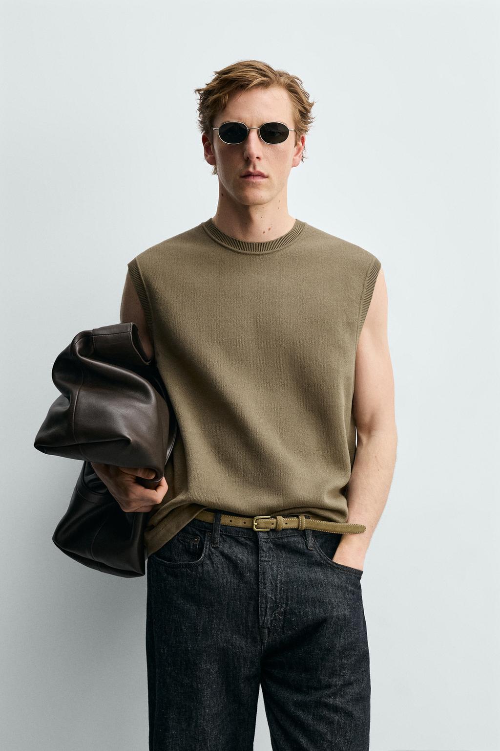 ЖИЛЕТ ИЗ РЕЛЬЕФНОГО ТРИКОТАЖА