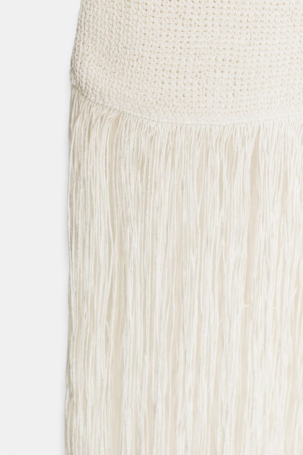 ТРИКОТАЖНОЕ ПЛАТЬЕ С БАХРОМОЙ