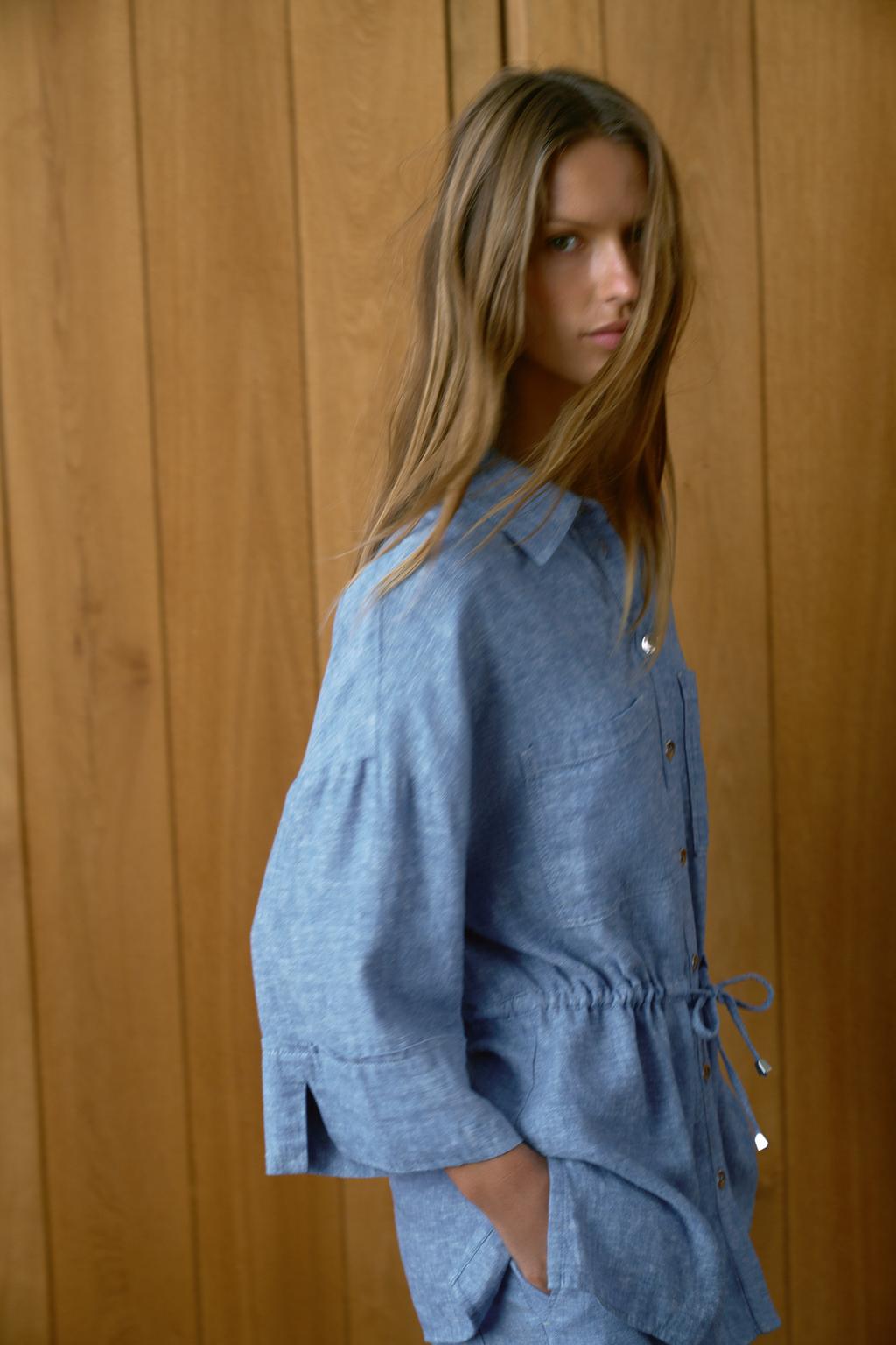РУБАШКА САФАРИ ИЗ ЛЬНА