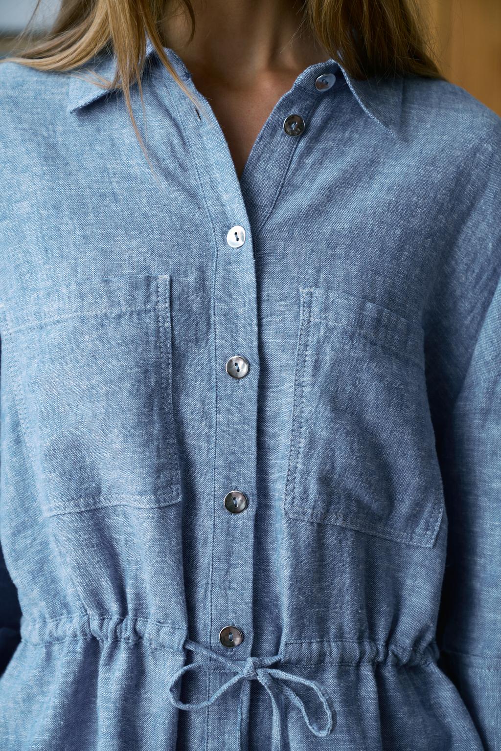 РУБАШКА САФАРИ ИЗ ЛЬНА