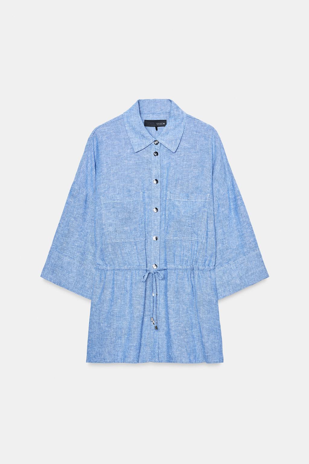 РУБАШКА САФАРИ ИЗ ЛЬНА