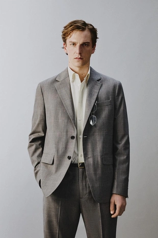 Пиджак костюмный в клетку- Заказать в России