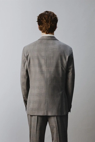 Пиджак костюмный в клетку- Заказать в России