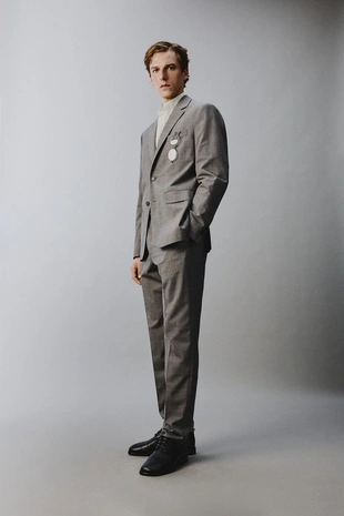 Пиджак костюмный в клетку- Заказать в России