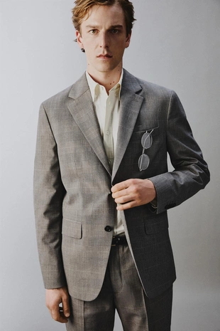 Пиджак костюмный в клетку- Заказать в России