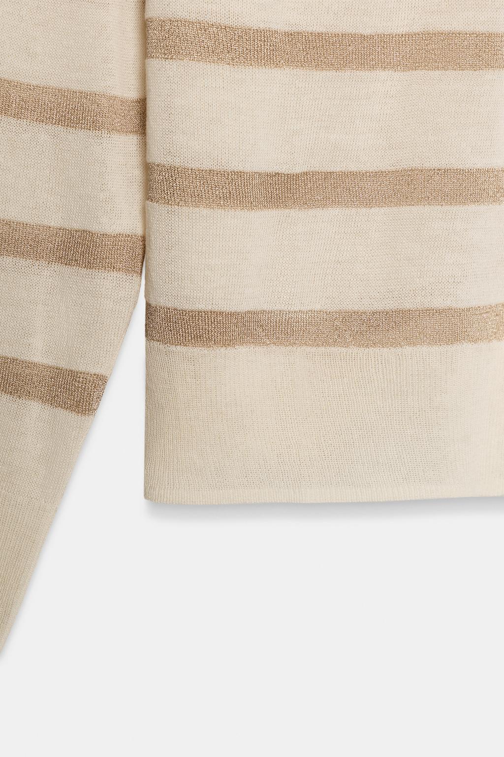 СВИТЕР В ПОЛОСКУ С БЛЕСТЯЩЕЙ НИТЬЮ