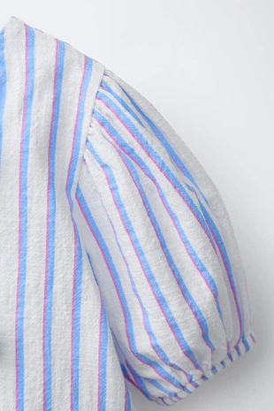 Блуза в полоску с бантиками- Заказать в России