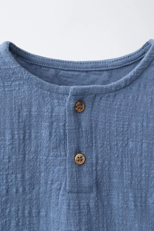 Комбинированная рубашка с текстурой- Заказать в России