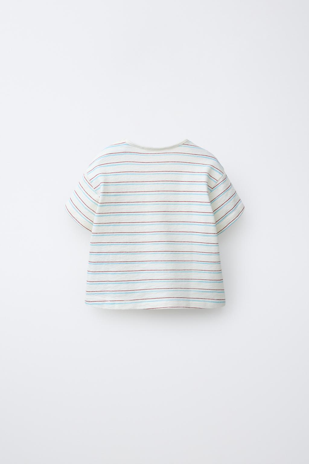 МАЙКА В ПОЛОСКУ С ВЫШИТОЙ НАДПИСЬЮ