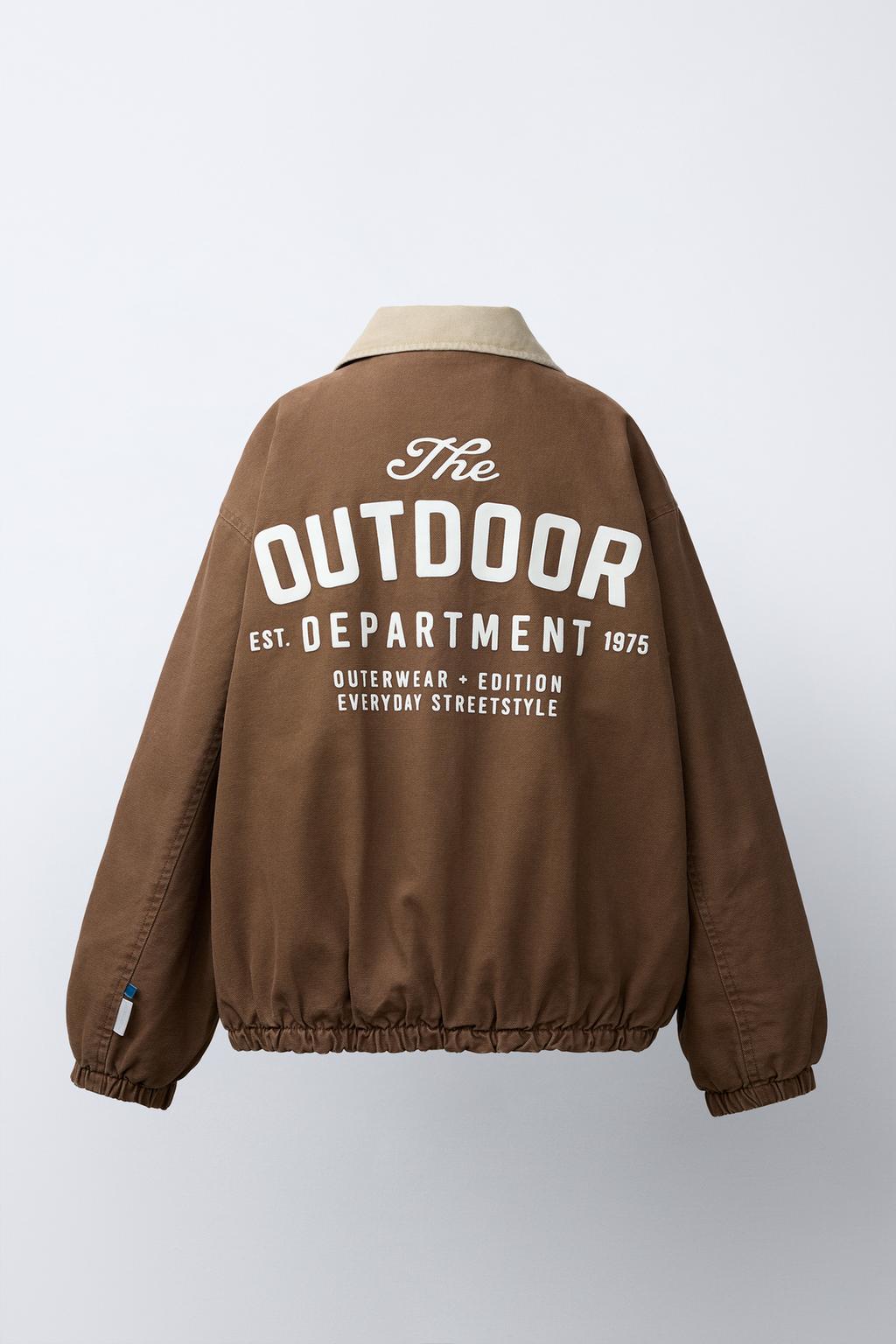 КУРТКА С КОНТРАСТНЫМ ВОРОТНИКОМ