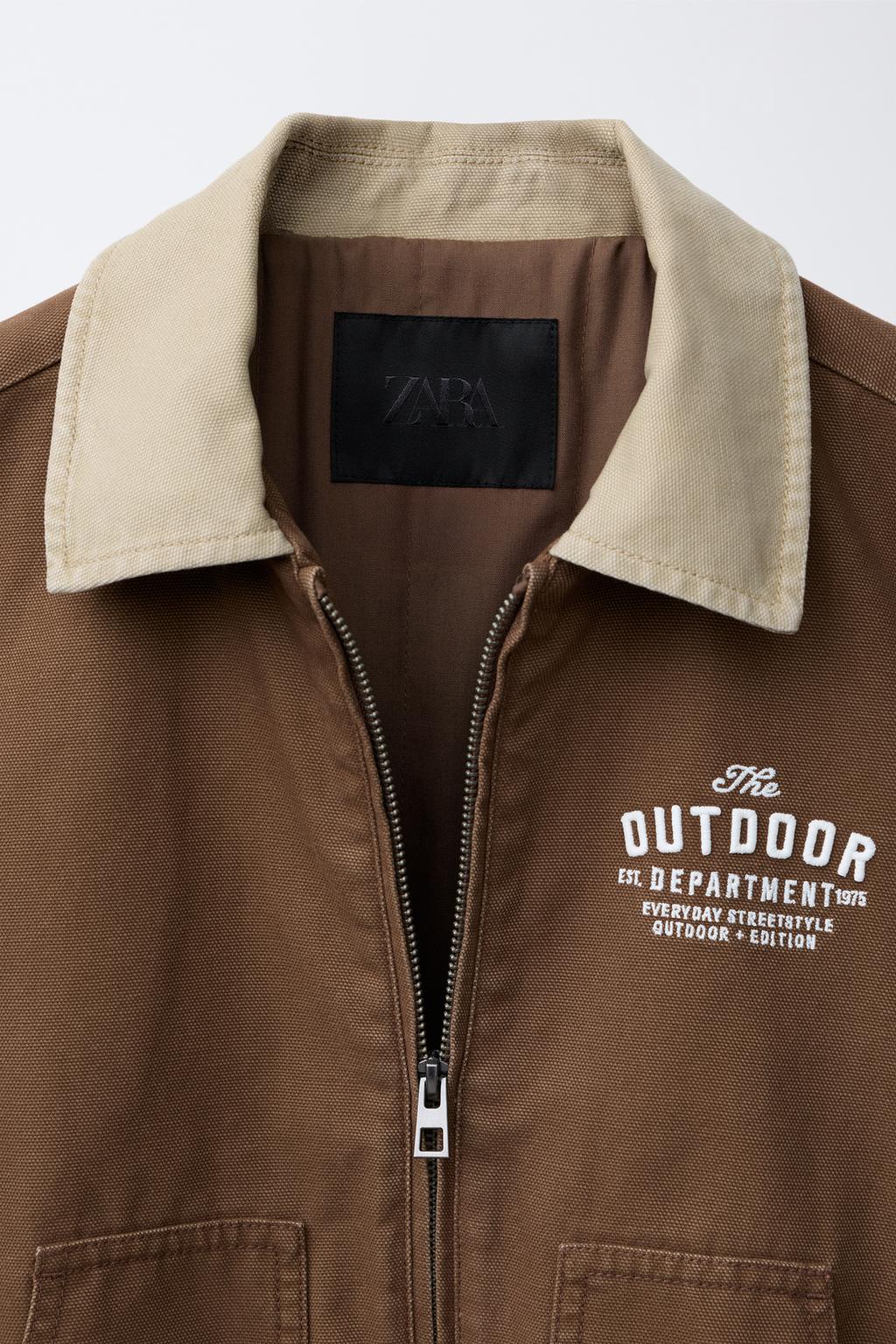 КУРТКА С КОНТРАСТНЫМ ВОРОТНИКОМ