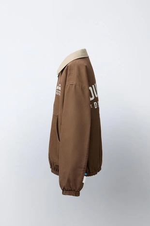 Куртка с контрастным воротником- Заказать в России