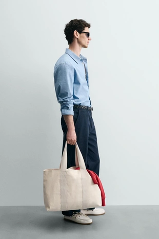 Рубашка Regular Fit из шамбри- Заказать в России